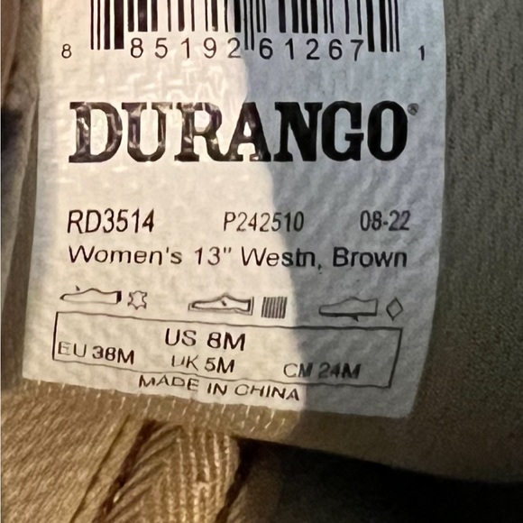 Women’s Durango 13’ crush Western boots rd3514. Size 8 - Picture 2 of 7